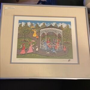 “Tea Time in the Gazebo” by Ann Baker; Mrs Bee